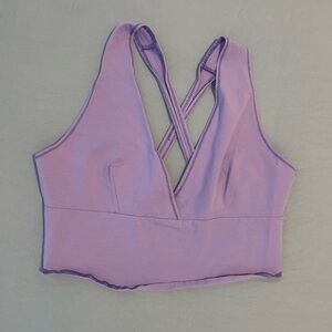 BDG Lavender Cross-Back Crop Top